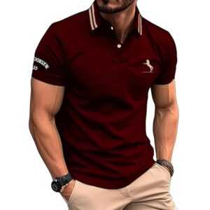 greciilooks polo t shirt for men – cotton short sleeve regular fit tee | perfect for golf, travel & outdoor casual look